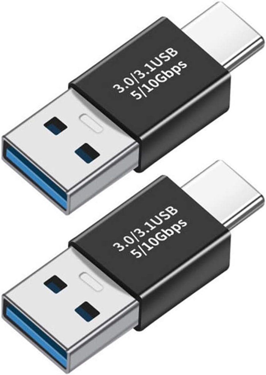 Type-C naar USB 3.0 Adapter, OTG Converter voor PC, Notebook, MacBook en Tablets - 2 Stuks, Snelle Gegevensoverdracht, Compatibel met Galaxy en Huawei