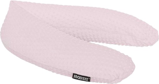 Snoozzz Voedingskussenhoes - Zachte hoes voor voedingskussen – Roze Dots - 185 cm