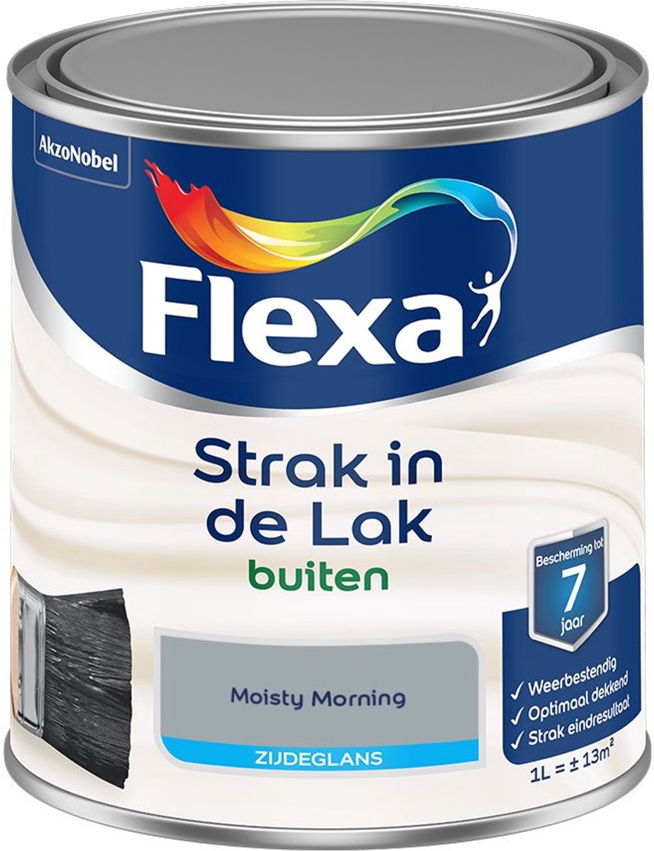 Flexa - Strak In De Lak Buitenlak Zijdeglans - Moisty Morning - 1 L - Kleur Van Het Jaar 2027