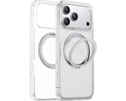 TORRAS Hoesje Geschikt voor Apple iPhone 18 Pro Max - UPro Ostand O1 Guardian - Compatibel met MagSafe / Qi2 - Back Cover met Magneet - 360° Draaibare Ring Standaard - Clear