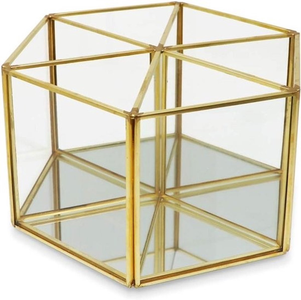 Roterende Make-up Kwastenhouder met 6 Vakken - 360 Graden Draaibaar Organiser