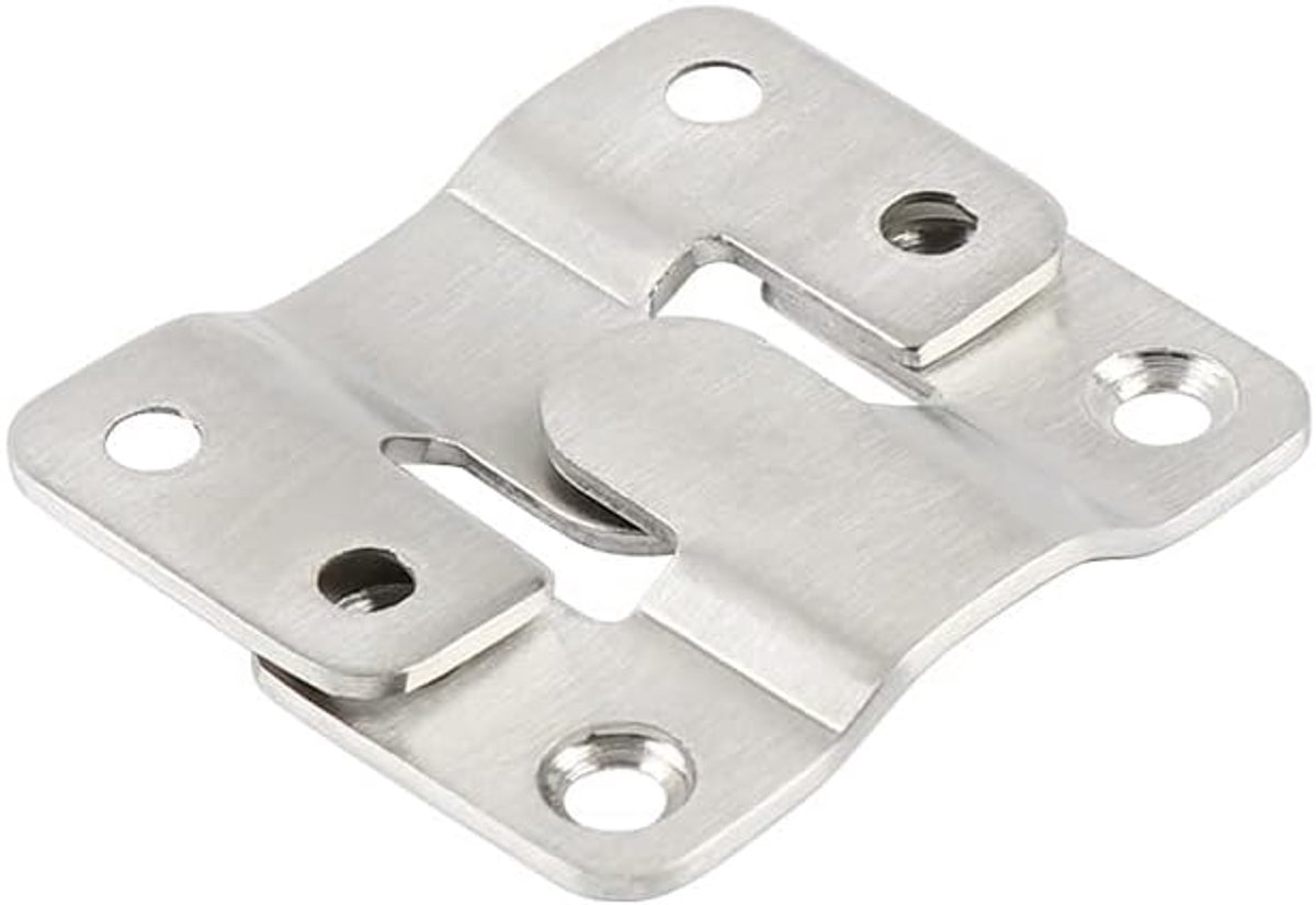 2 paar roestvrijstalen vergrendeling opknoping gesp, Heavy Duty inbouw beugel in elkaar grijpende meubels Connector, Z-vormige clip muur mount hardware