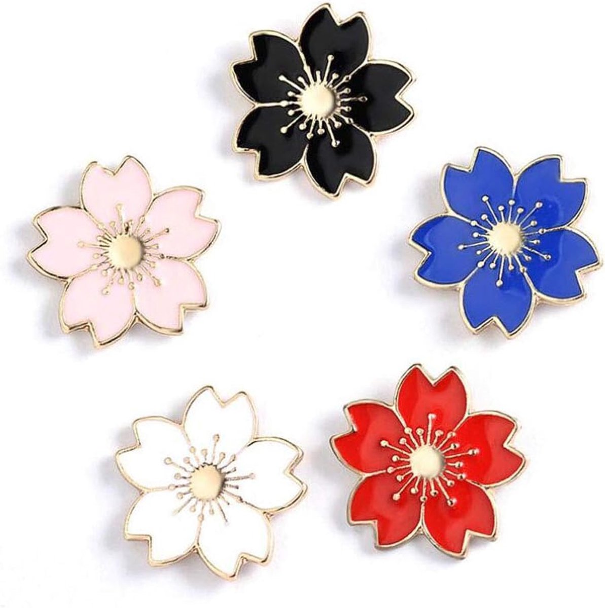 Broches, emaille bloemenbroches, kraagbroches, reversspeld, kledingaccessoires, tassendecor, sieraden, cadeau