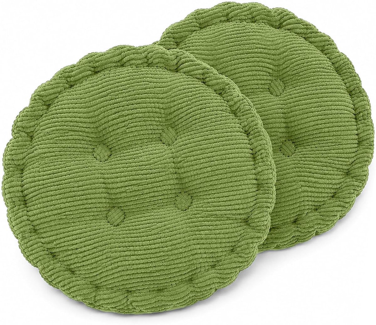 Stoelkussen, outdoor, set van 2 zitkussens, rond, 40 x