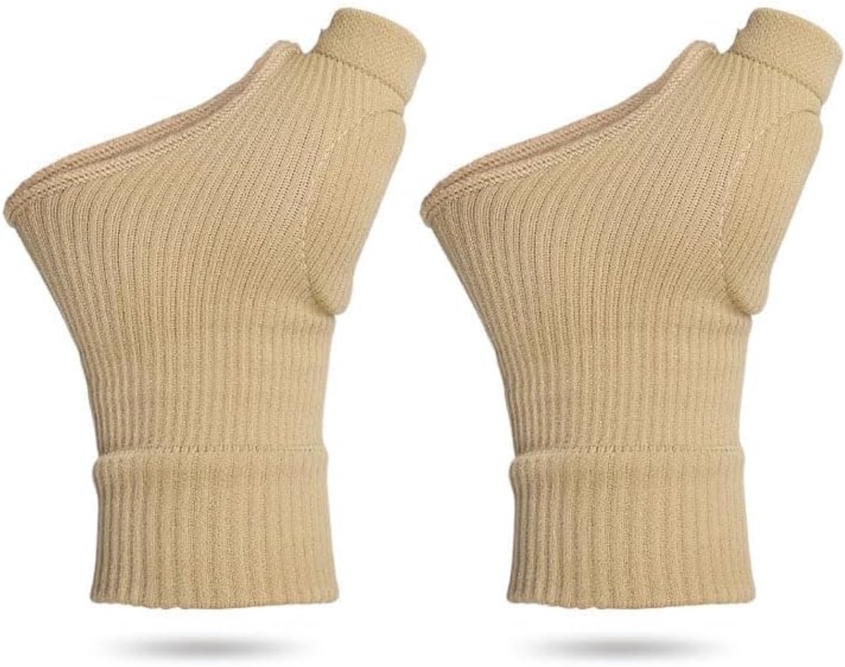 Compressiehandschoen van nylon, ademende duimondersteuningshandschoenen met gel, polsbandages voor dames en heren, vingerloze handschoenen, polssteun voor sport