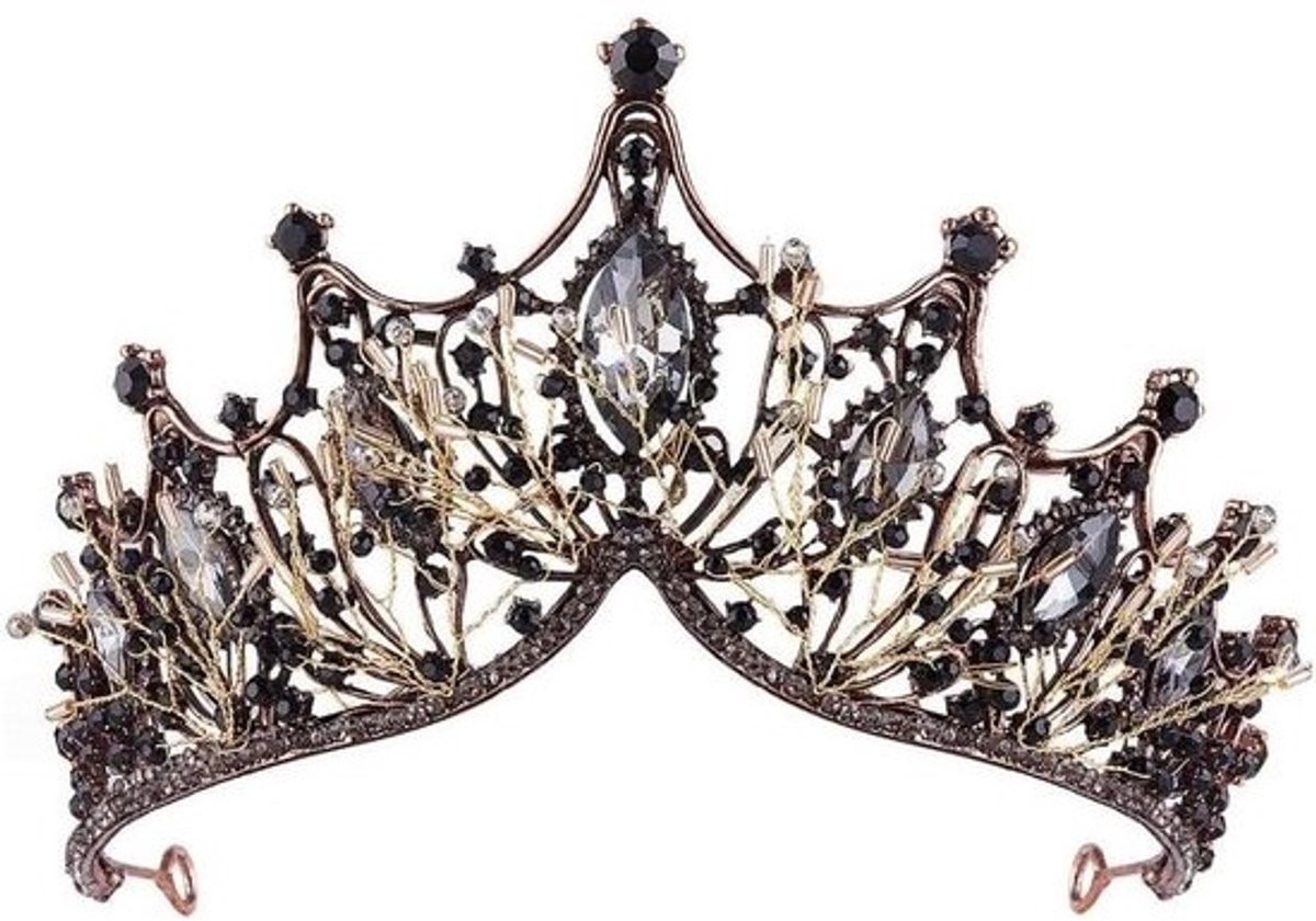 Kristallen Tiara Kroon voor Bridal Prinsessendiadeem - Bruiloft Verjaardag Gala Bruidsdouche - Eén Maat Metaal Waterdiamant .