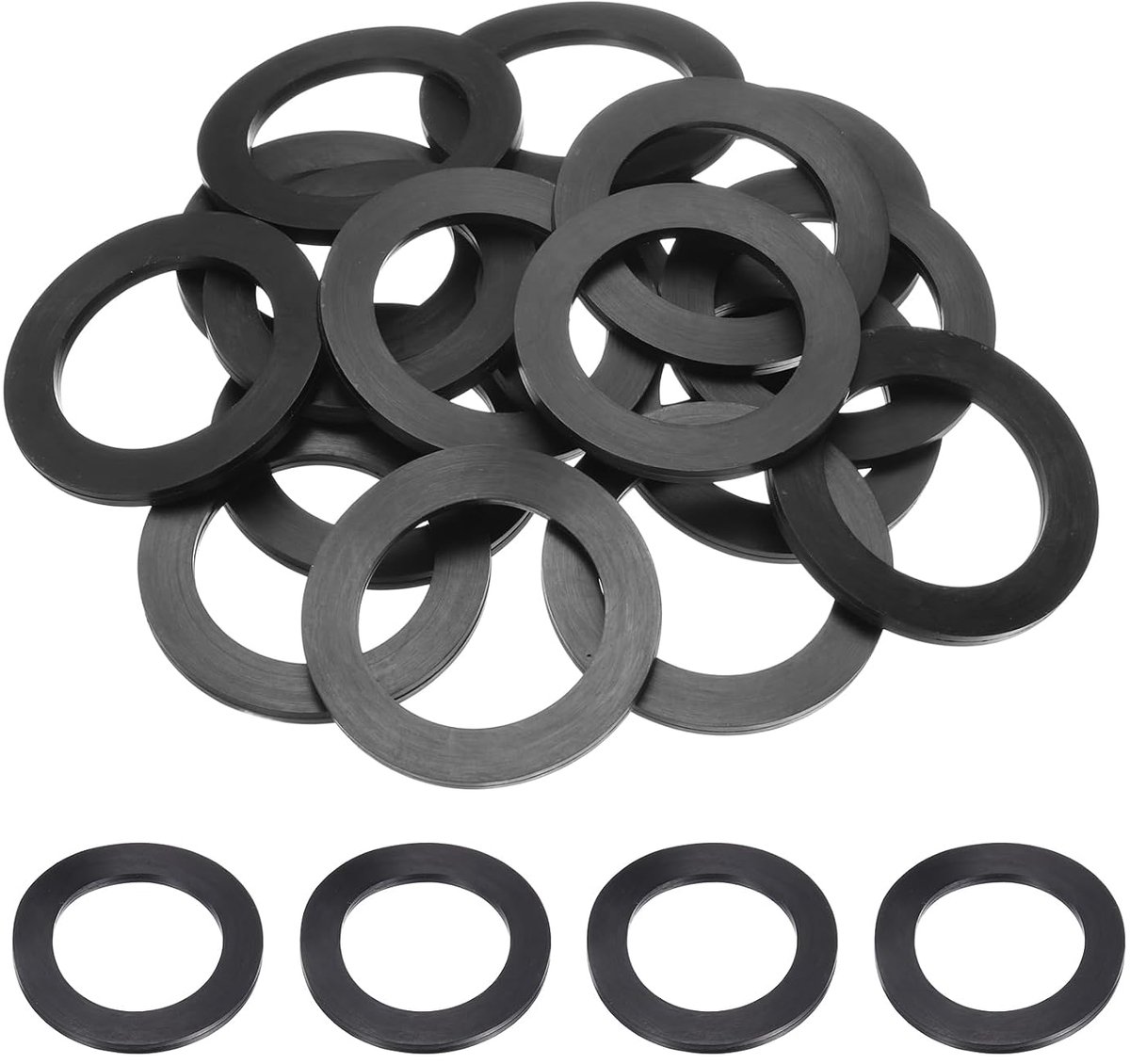 20 stuks siliconen afdichtingen voor waterleidingen, kranen en douchekoppen, buitendiameter 46 mm, binnendiameter 31,5 mm, dikte 3 mm