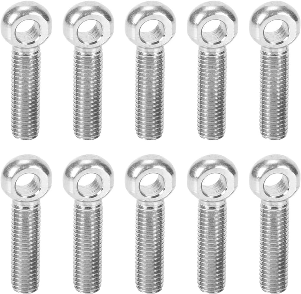 20 stuks M6 M6 x 20 mm roterende oogschroeven van 304 roestvrij staal voor autoventielen en buizen