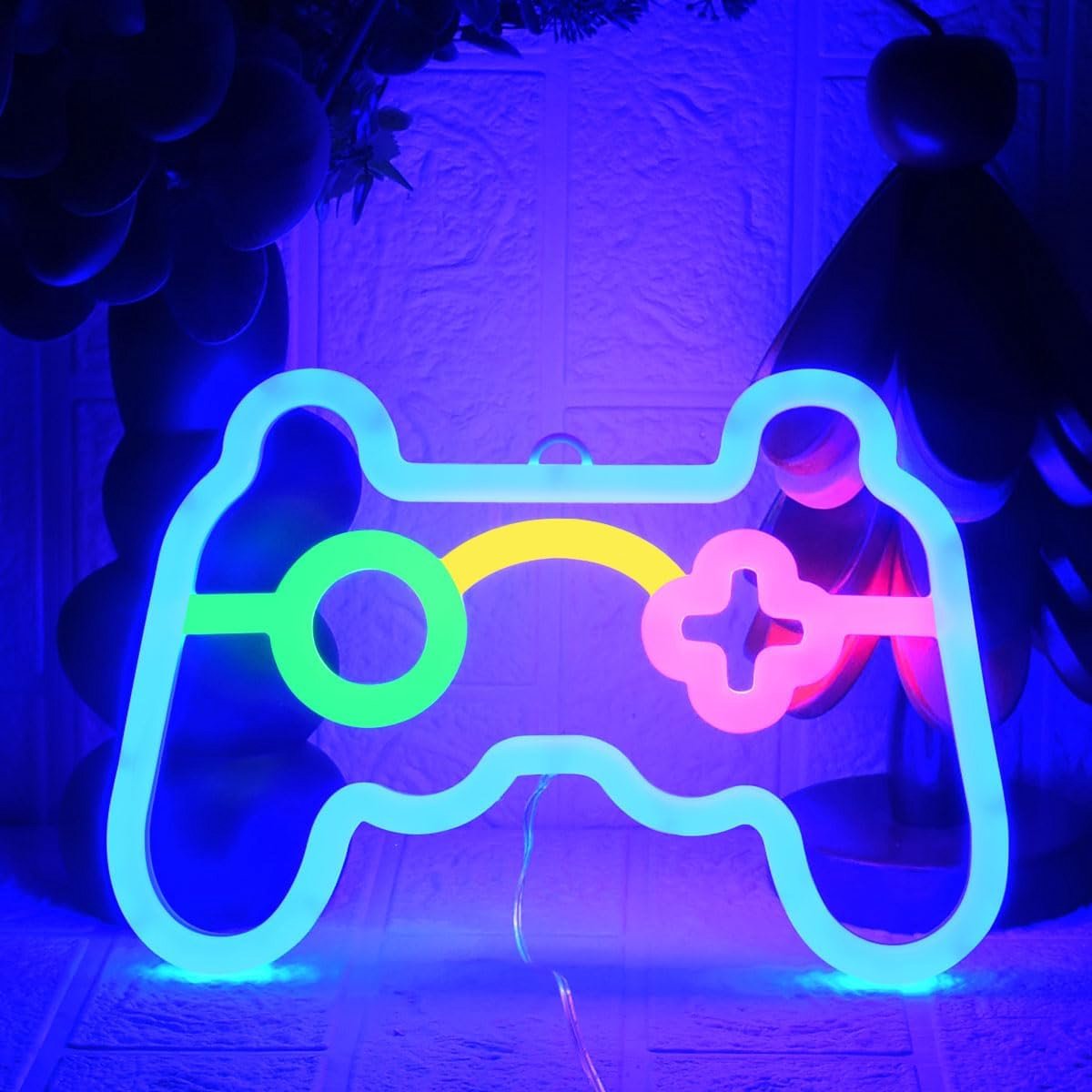 Neonbord, gamer-ledverlichting, neonlicht, led, neonborden, USB en batterijvoeding, lichtreclame voor gamers, gamingkamer, tienerkamer