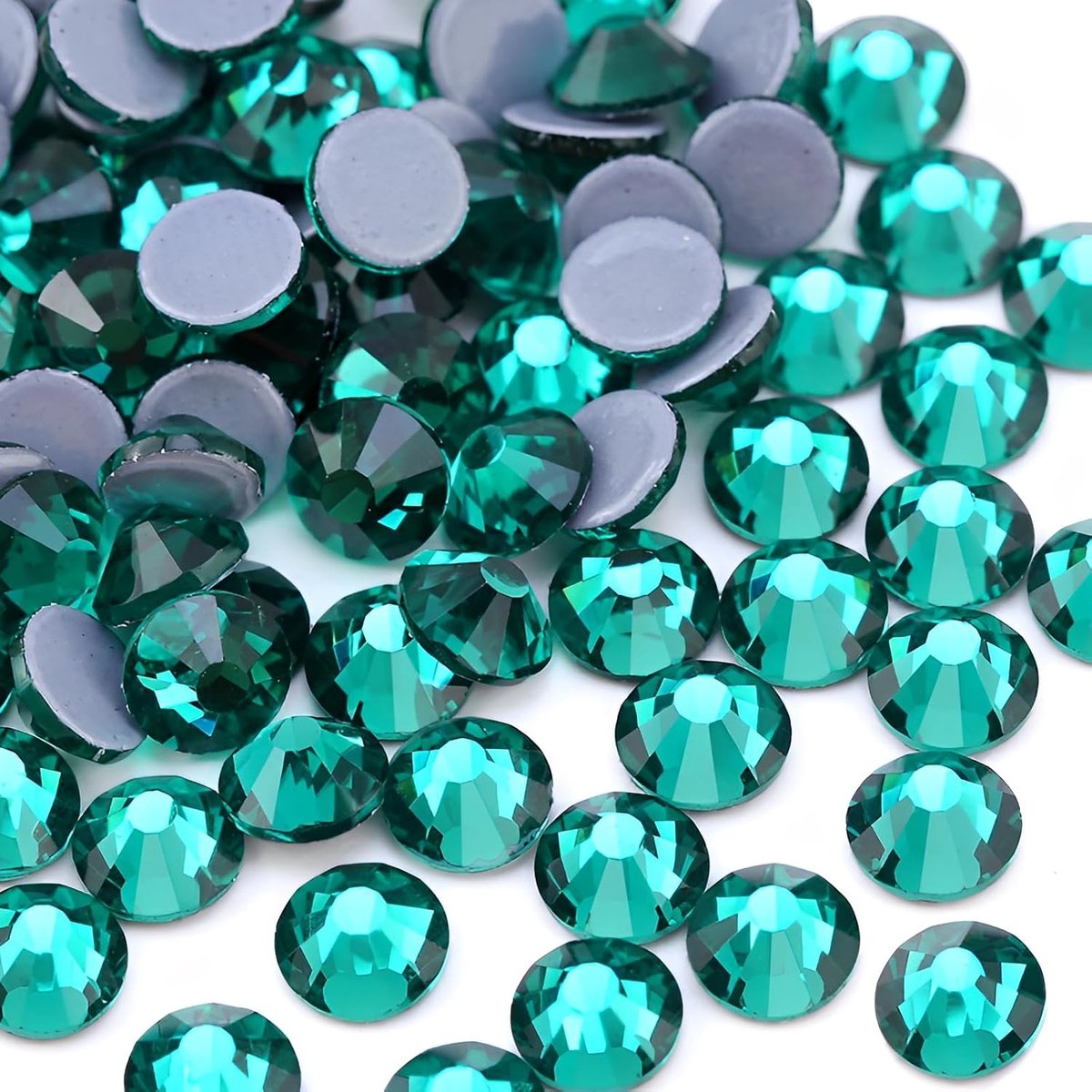 Hotfix Steentjes Bulk - Glazen Strass Edelstenen voor Stof, Kleding, Ambachten & Bedazzling 3,2 mm (ss12, 1440 stuks, Peacock )