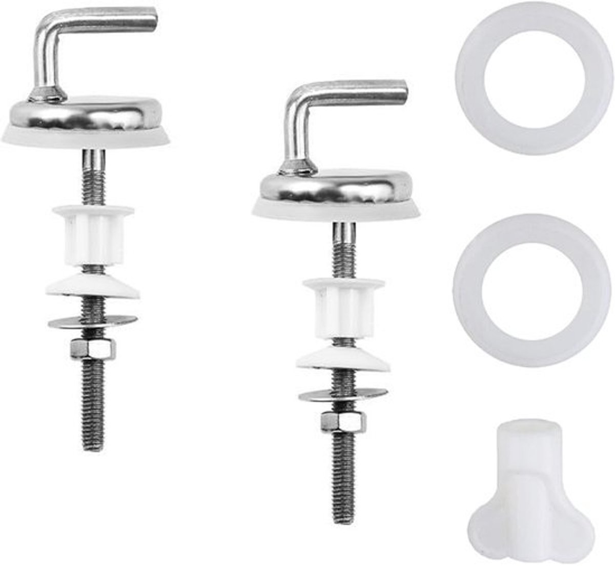 WC-bril Scharnieren - Soft-Close RVS Bevestigingsset - 2 Stuks