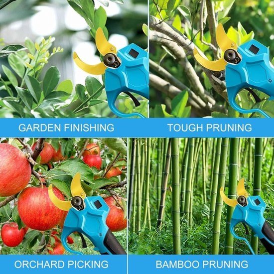 Dailygoods - Elektrische Snoeischaar - 18V Accu - Ideaal voor Bomen en Fruittrees - 65 mm Snijdiepte - Lichtgewicht en Duurzaam - Voor Snel en Efficië... — afbeelding 3