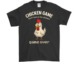 Kip Shirt – Chicken Game – Don't look at the chicken! – Unisex T-Shirt voor Dames & Heren – Humor Cadeau