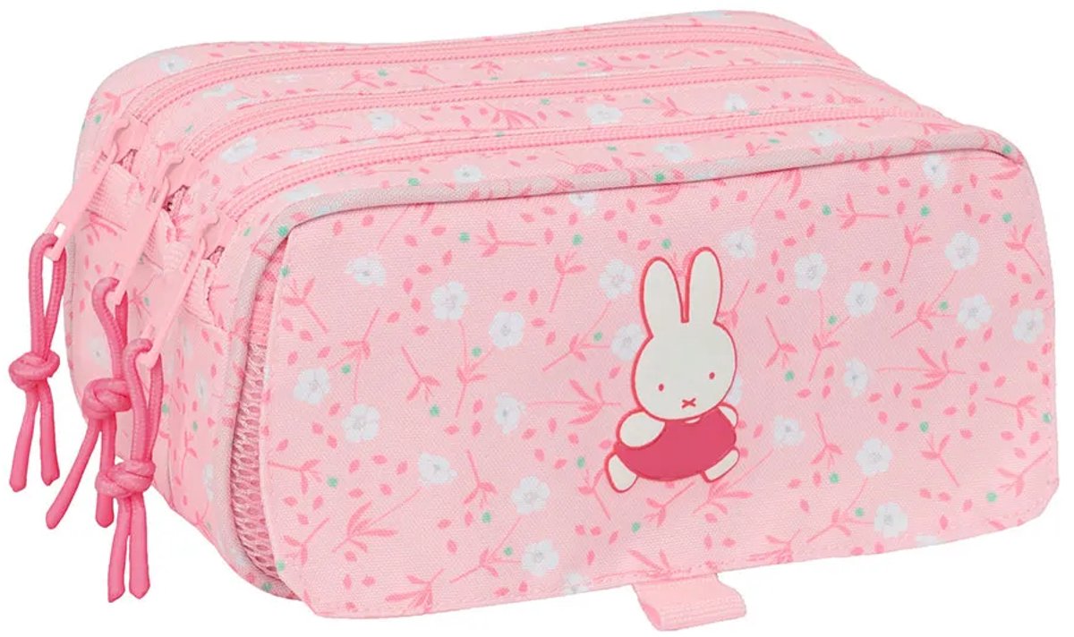 Safta Miffy Flowers Etui Roze Man