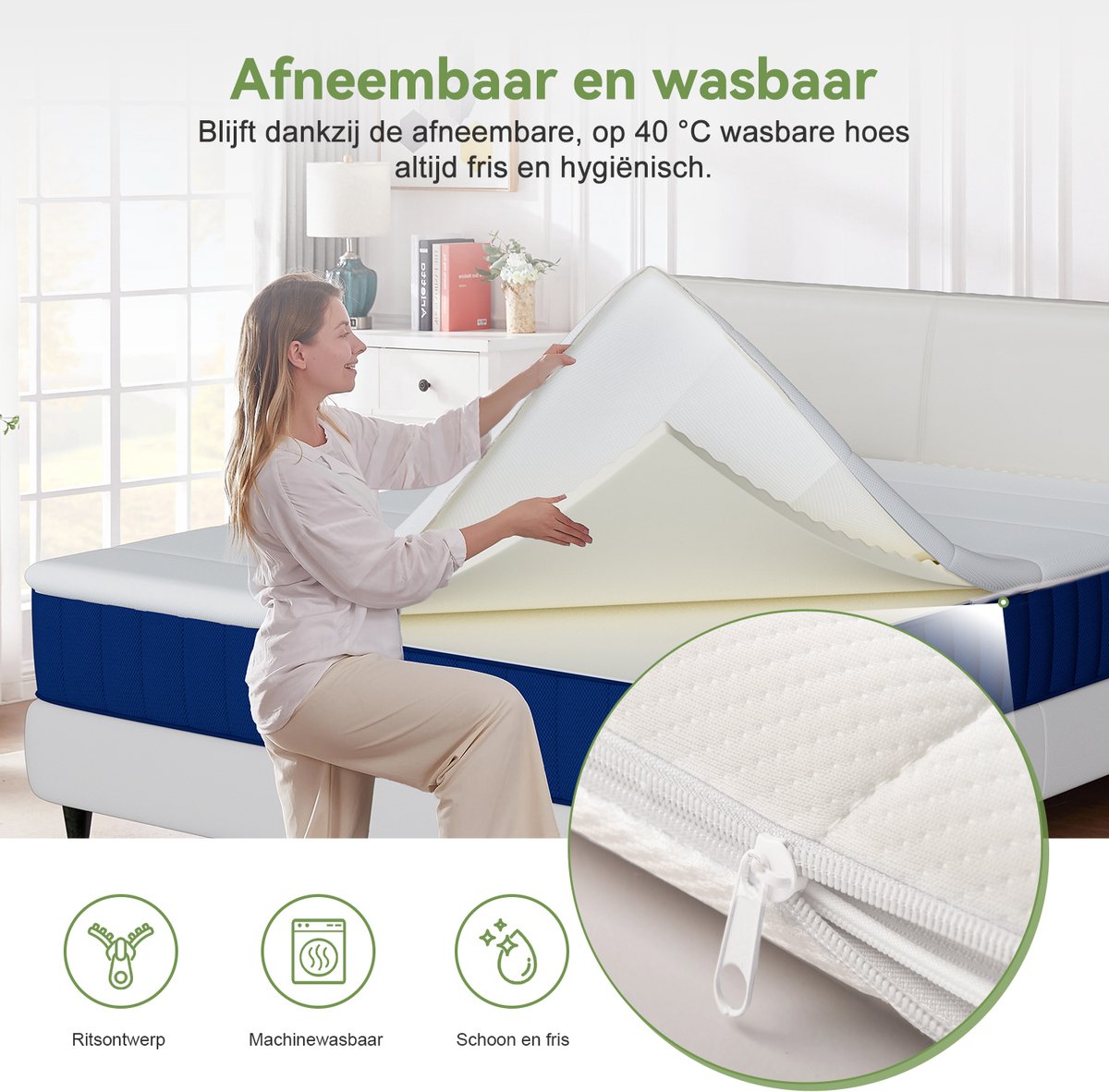 Fukstern Fukstern Topper 90x200 Topdekmatras - afbeelding 2