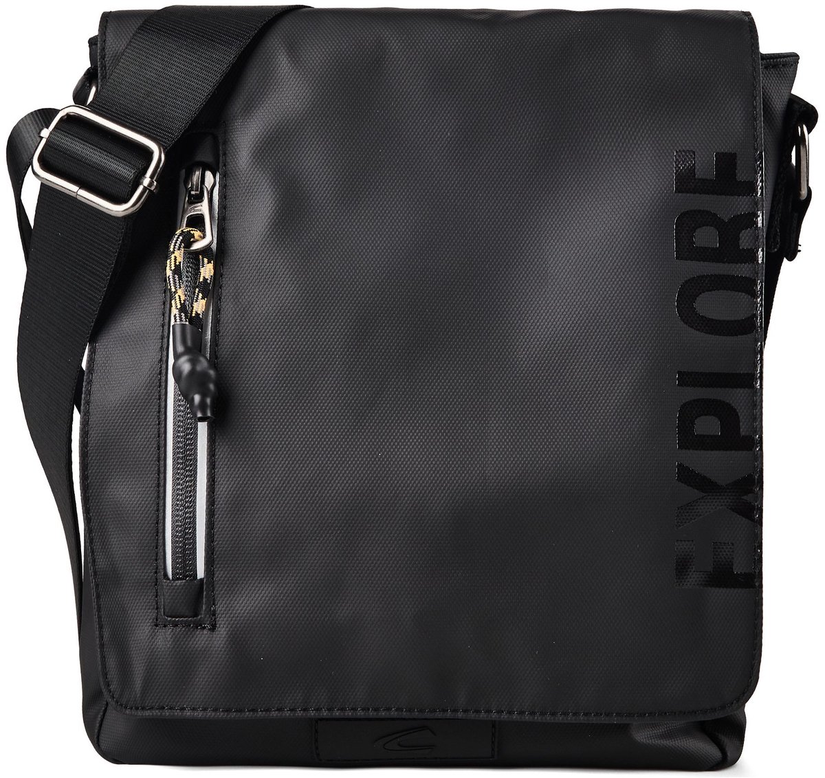 camel active schoudertas Explore Flap Bag Top Zip Black zwart