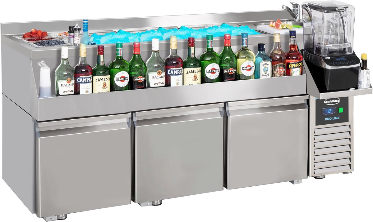 CombiSteel COCKTAIL BAR STATION 3 DEURS - 7489.6005 - Horeca & Professioneel