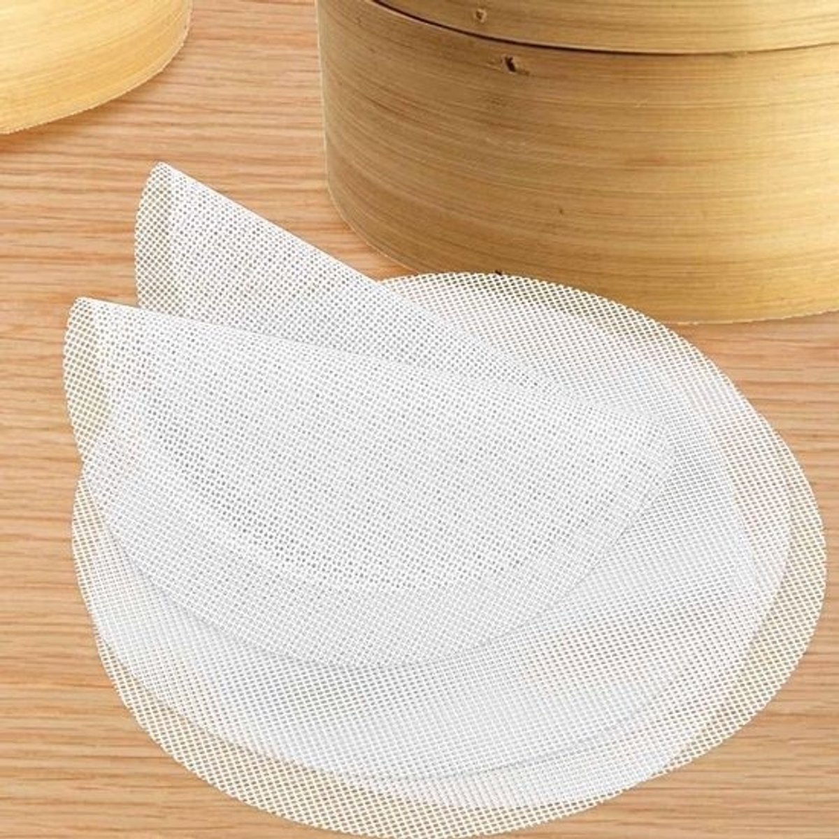 Siliconen Stoommat 12 Stuks - Herbruikbare Anti-aanbak Ronde Stoompads voor Dim Sum en Knoedels