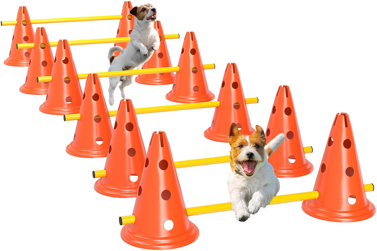 Horden training set 6 stuks – 12 kegels - 6 stangen – agility