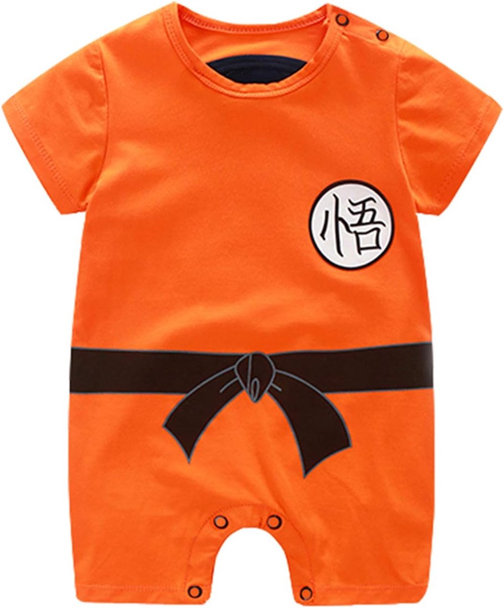 pasgeboren baby, jongens- en meisjesromper, op Goku geïnspireerde babykleding, overall