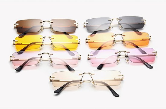 Randloze Zonnebril Vrouwen Designer Mode Gradient Zonnebril Shades Snijlens Dames Frameloze Brillen-C12 — afbeelding 4