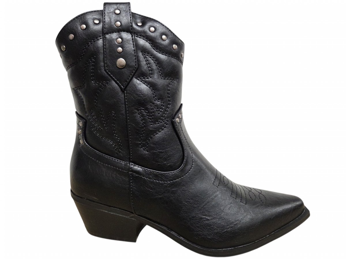 Bridge 26238415 Black Cowboy Boots Zwart Synthetisch Dames - Zwart - 40