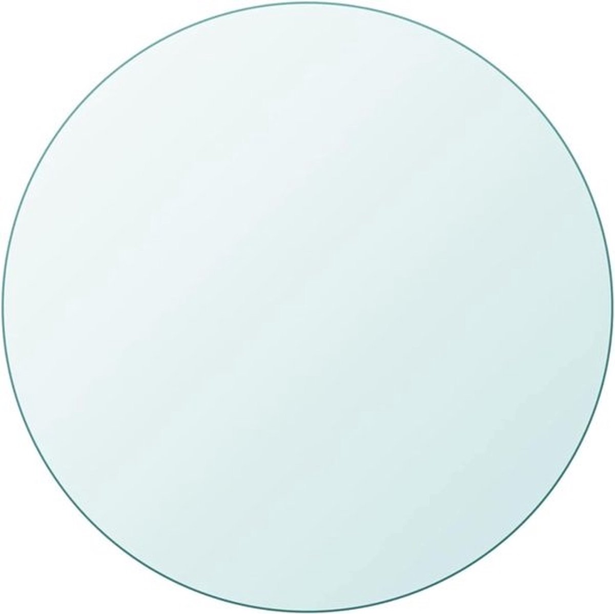Rond Glas Tafelblad van Gehard Glas - Ø 80 cm - 10 mm Dikte