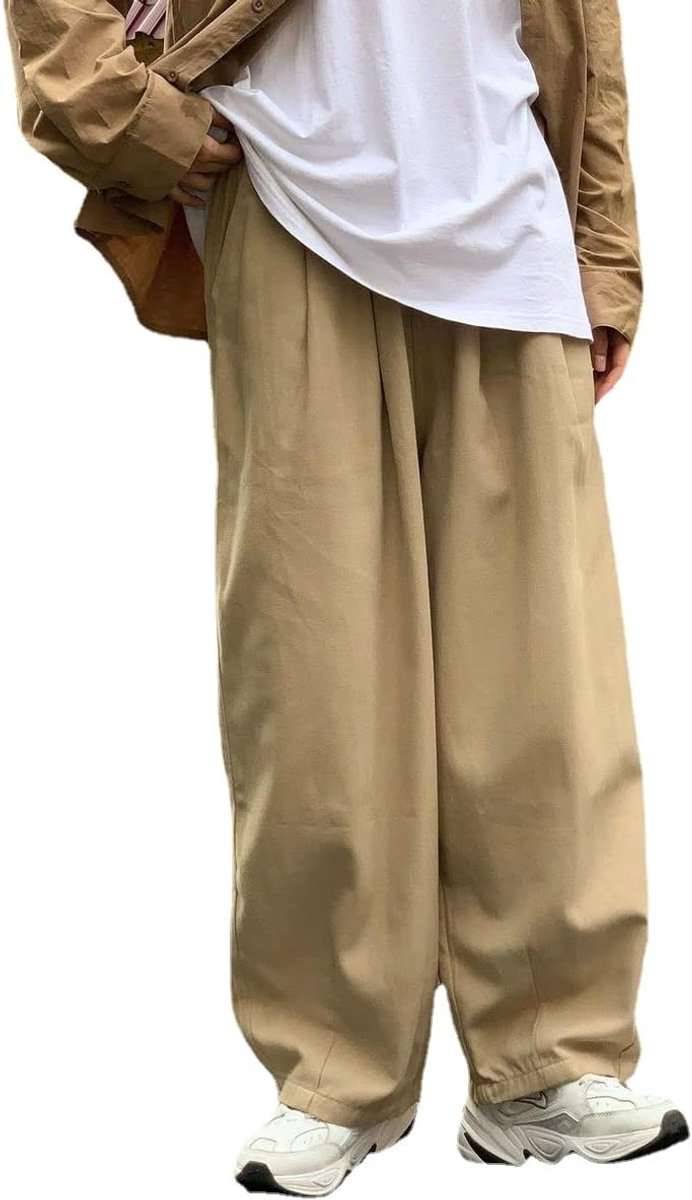 Broek Cargo Broek voor Vrouwen Baggy Harajuku Lage Taille Y2K Broek Grunge Broek Broeken Dames Unisex Mannen, Kaki, M