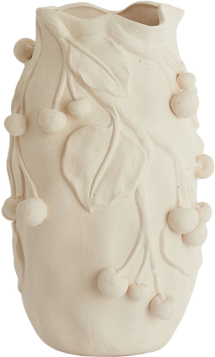 Light & Living Vaas CHERRY - 20x19.5x30.5cm - Wit