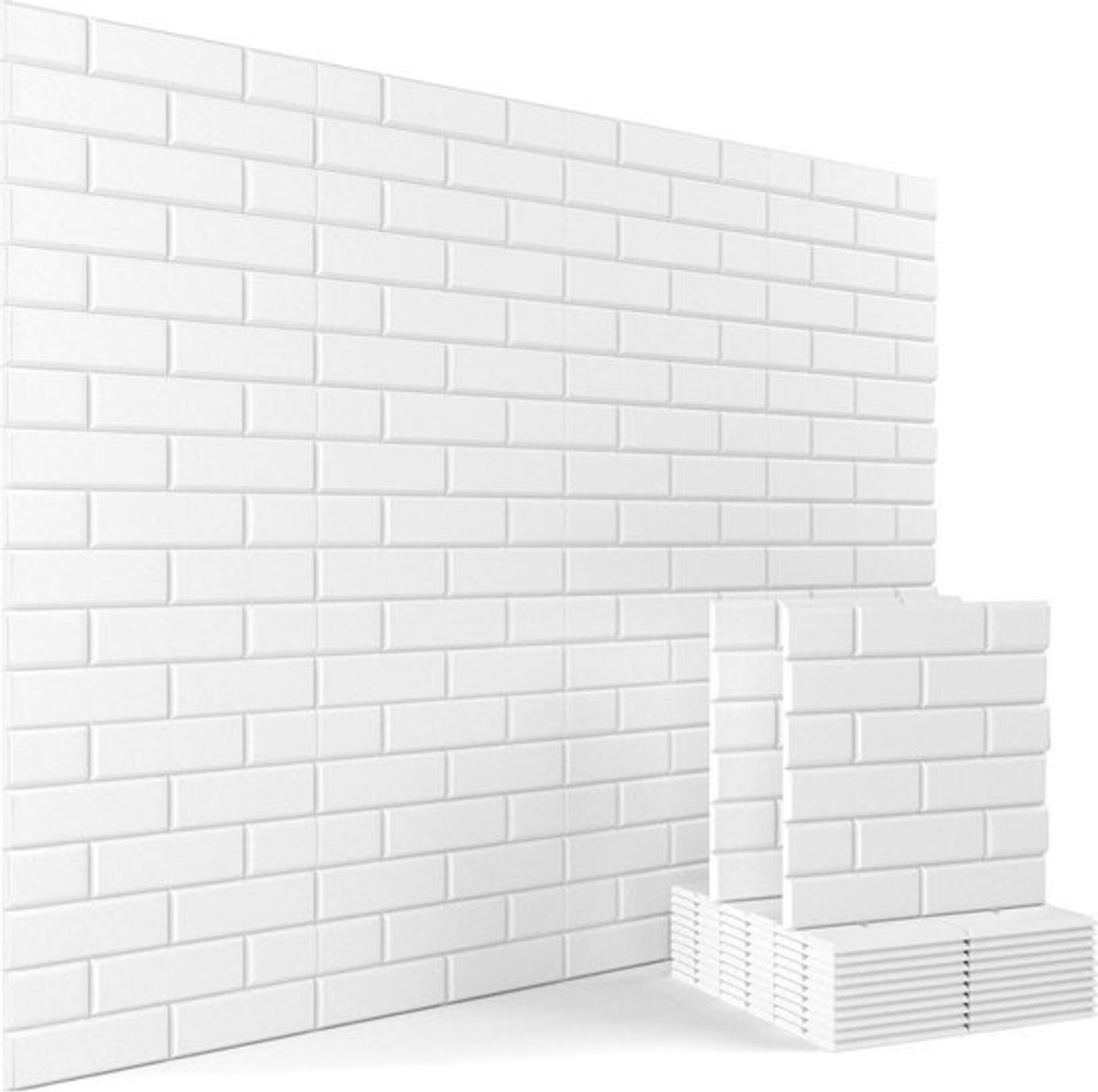 Baksteen Vorm Akoestische Panelen - 12 Stuks - Hoge Dichtheid - Geluiddichte Muurdecoratie - Akoestische Behandeling - 3D Gevoelde Muurpanelen - Prikbord - 30x30x0.9cm acoustic panels