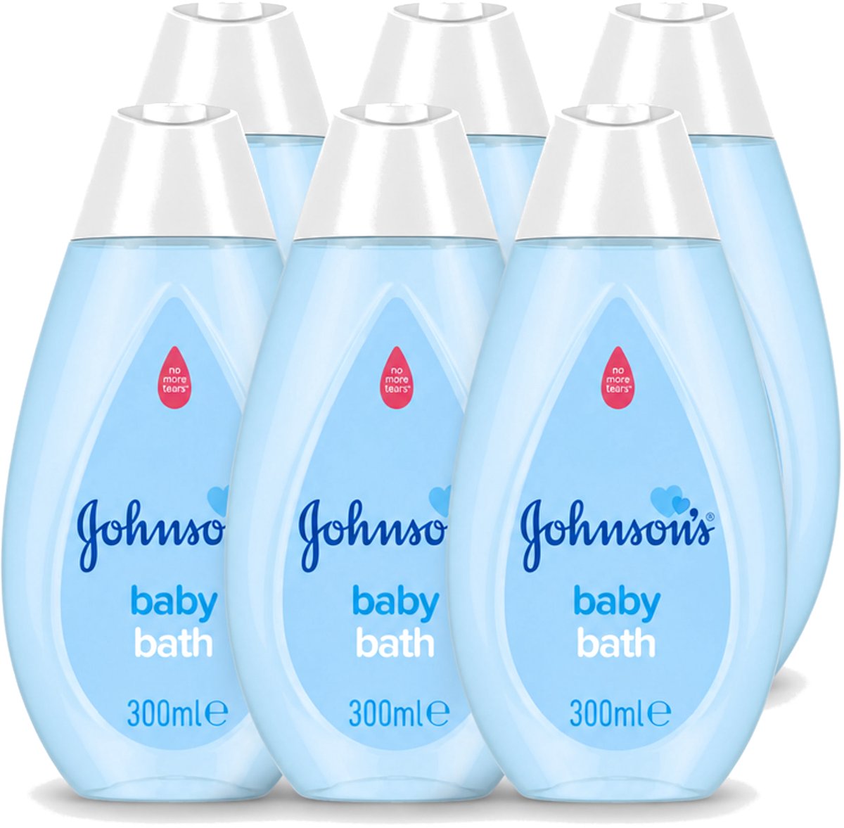 6 x Johnson's - Baby Bath - Puur & Zacht - 300 ml - Voordeelverpakking - 6 stuks