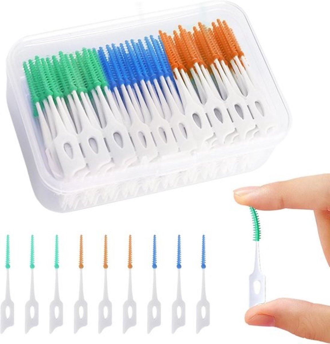 Interdental Brushes Dental Toothpicks Silicone Floss Sticks - Soft Gum Interdental Brush - Pack of 210