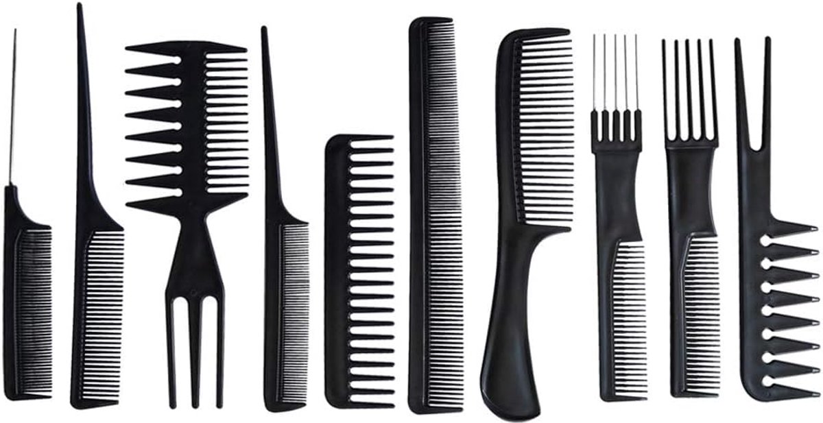 Kammen Professionele Haarkammen Hair Styling Comb Haarborstel Antistatische Haarkam voor Haar (Zwart)