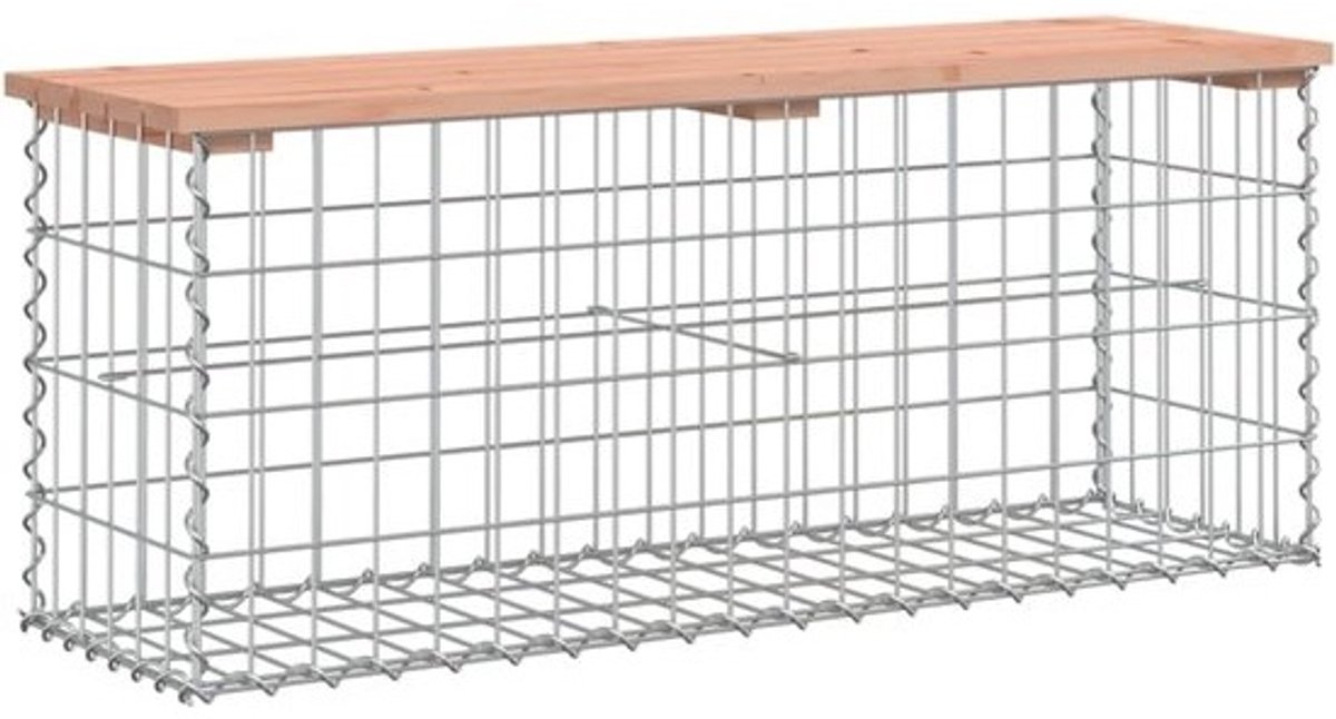 Tuinbank Gabion Design 103x31.5x42cm Massief Douglas Hout Buitenbank