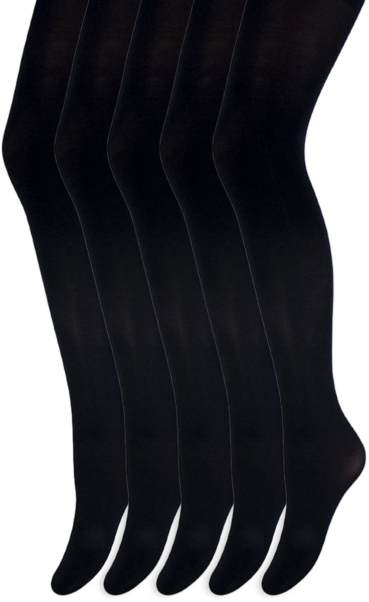 Meisjes Panty's | 100 Denier | Merk: Yellow Moon | Maat: 98 T/M 176 | Kleur: Zwart | 5 Paar