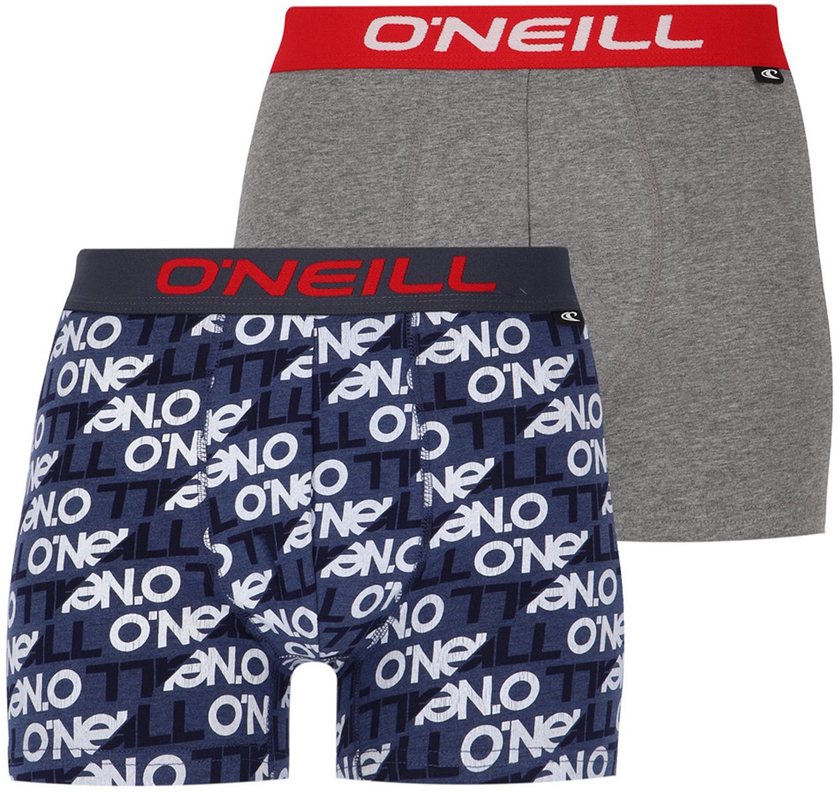 O'Neill 6-Pack – O’Neill Boxershorts – Heren – Katoen – Cutting Logo – Blauw & Grijs