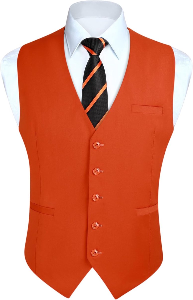 Gilets voor bruiloften, voor smoking, zakelijk pak, vest met zakken, effen kleur, maat XS-4XL
