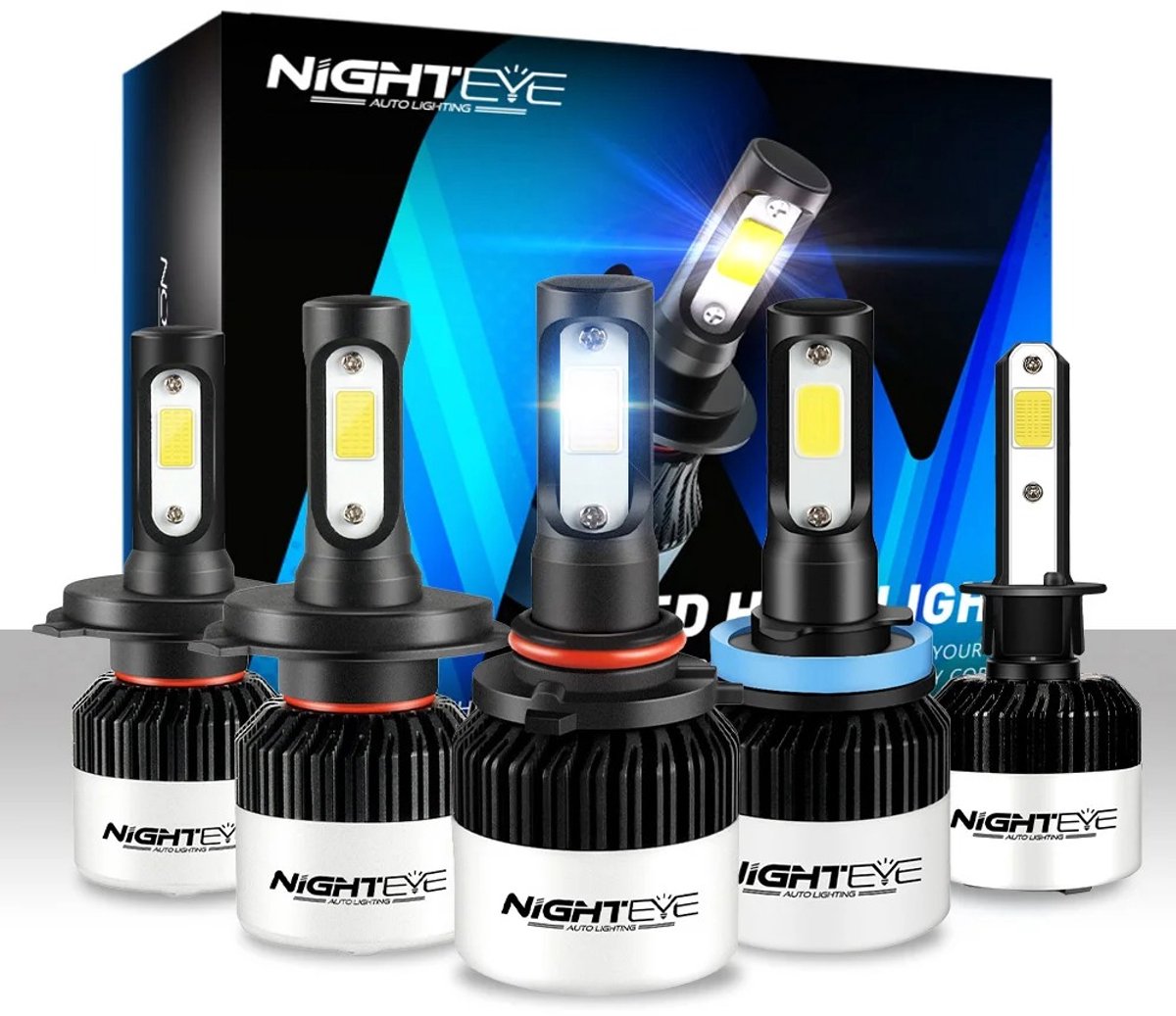 Cherrys Finds - Smart H7 LED Koplampen - NIGHTEYE Super Heldere Autokoplampen - 6500K - Koplampen - Auto Koplampen H7