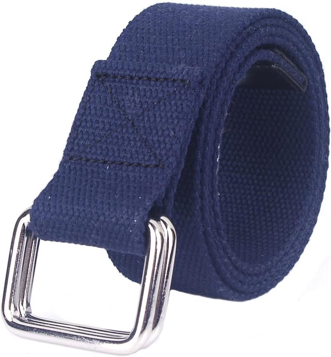 Verstelbare Unisex Canvas Riem, Casual Webbing Riem met Dubbele Ring Gesp, 110cm Elastische Riem voor Jeans, Mode Accessoire en Comfortabel Draagcomfort