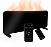 Princess Elektrische Paneelverwarming 2500W - Smart Glass Panel Heater - Wandmontage - App-bediening LED-touchscreen Elektronische Thermostaat - 348925