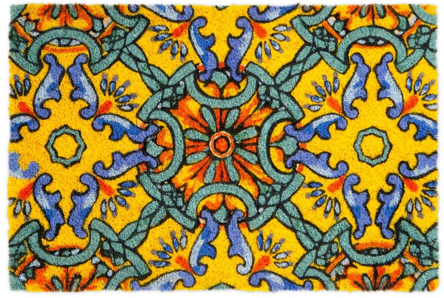 Excelsa Italiaans Design Trinacria Deurmat 60x40 cm – Veelkleurig – Siciliaans Design – PVC Antislip