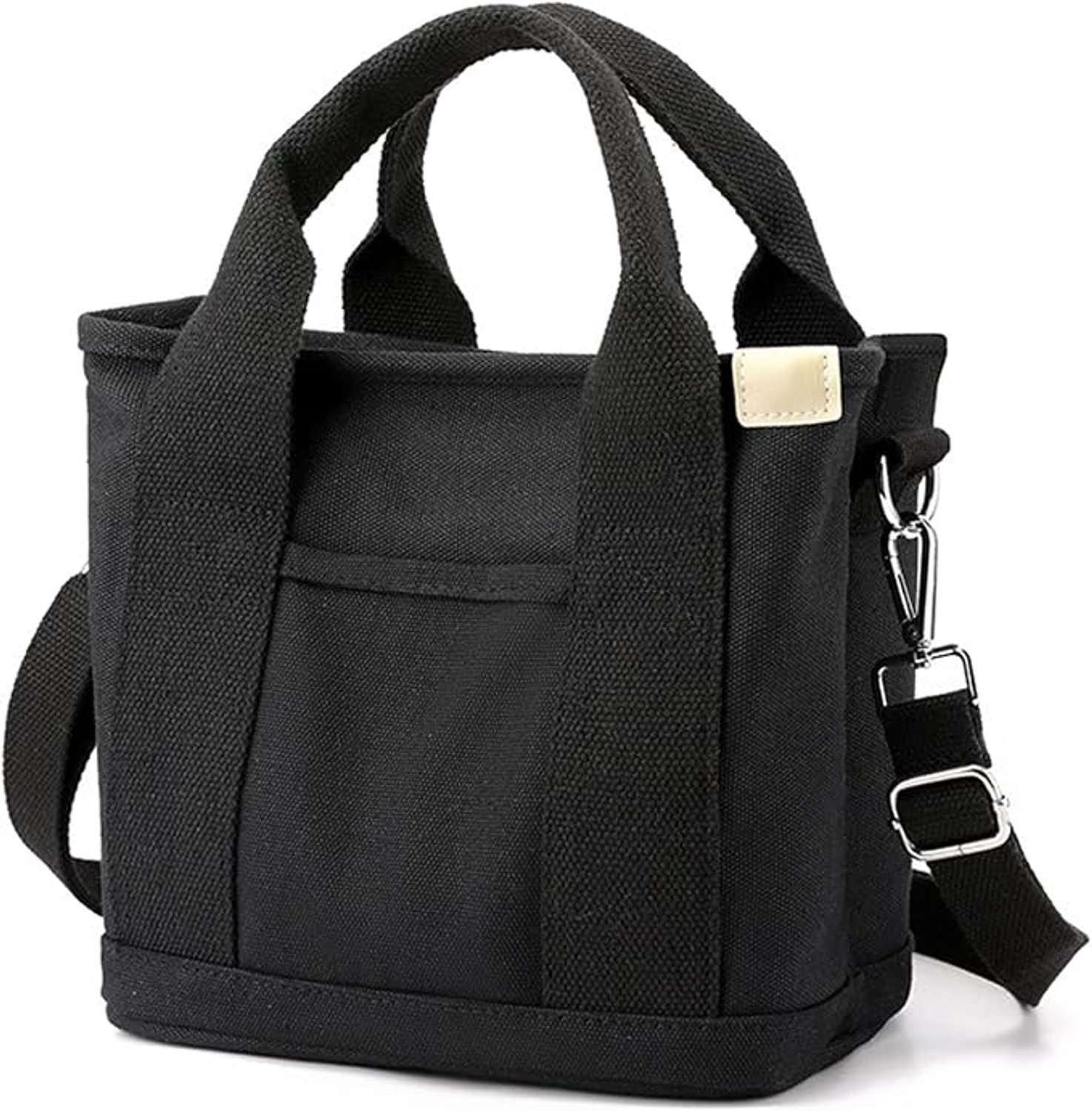 Handtassen Dames - Tote Bag Met Meerdere Vakken - Canvas Tas - Schoudertas - Grote Inhoud - Dagelijks Gebruik - eenvoudig ontwerp - Zwart