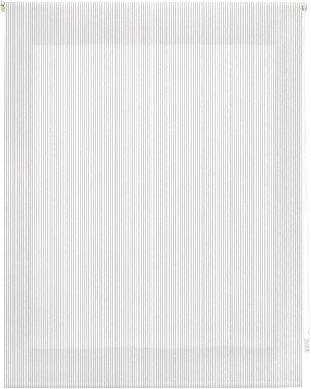 rolgordijn 120 x 250 cm - grijs stof - installatie aan plafond of muur - kinderveiligheid inbegrepen - ServiceTopper
