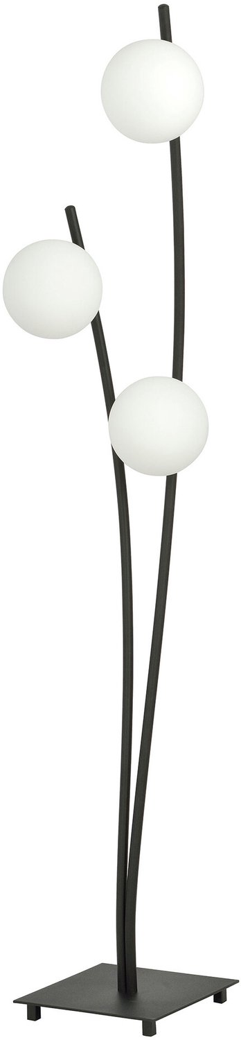 Emibig Vloerlamp met wuivende zwarte armen en witte bollen E14 - Creëer een sfeervolle ambiance in uw woonkamer