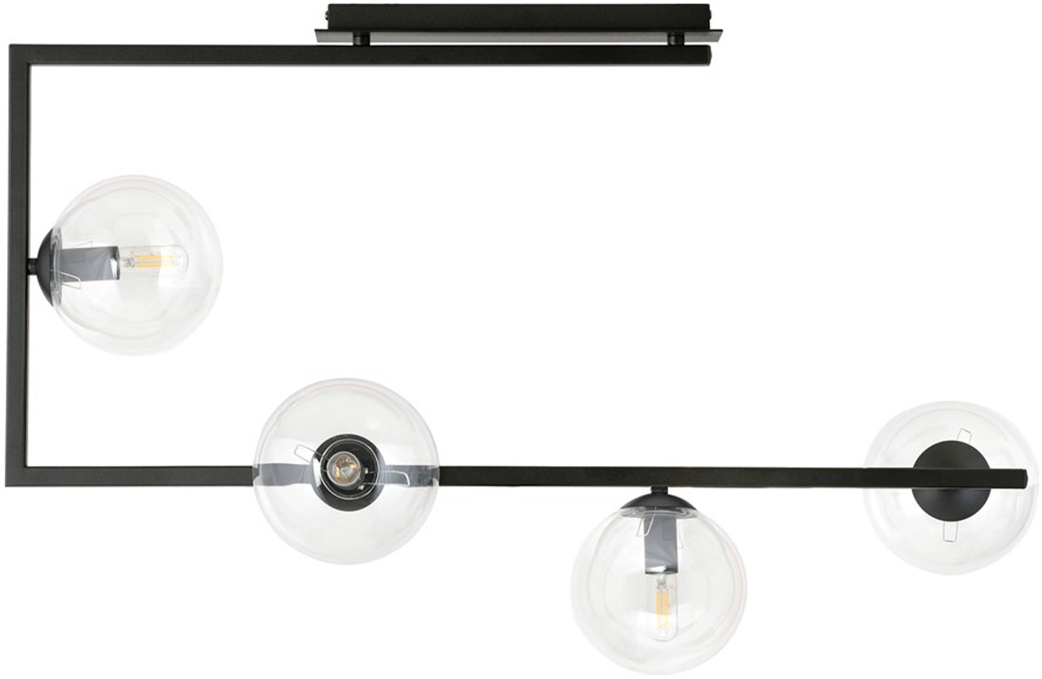 Emibig SOMA 4 BL TRANSPARENT - Moderne plafondlamp voor sfeervolle verlichting