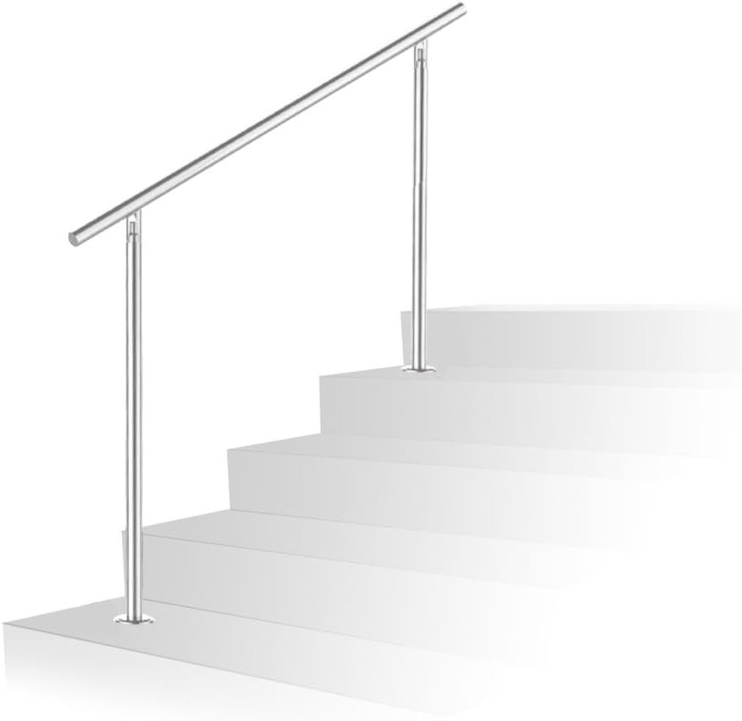Roestvrijstalen leuning 120 cm - balustrade zonder dwarsliggers - weerbestendig - veilig voor trappen en balkon - ServiceTopper