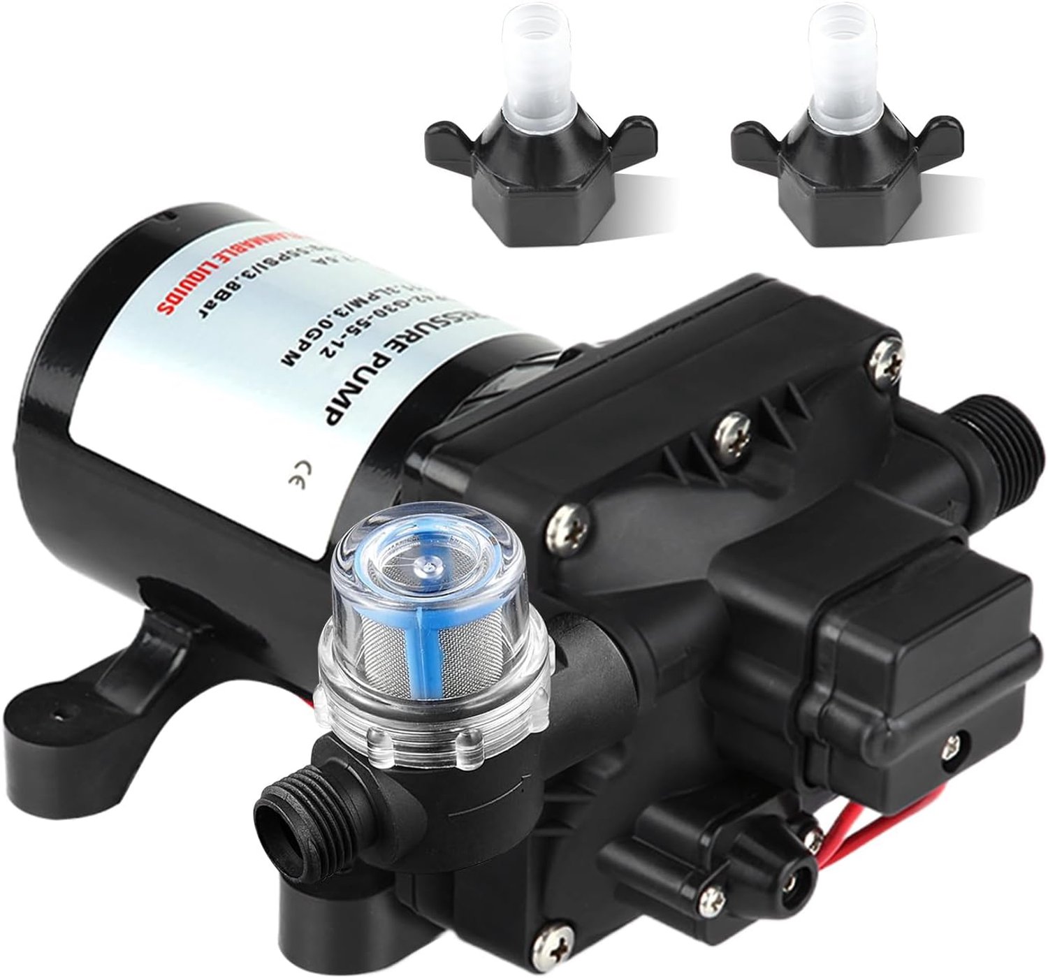 Waterpomp camper 55 psi - 3 gallons per minuut - zelfaanzuigend - droogloopfunctie - m-winkel
