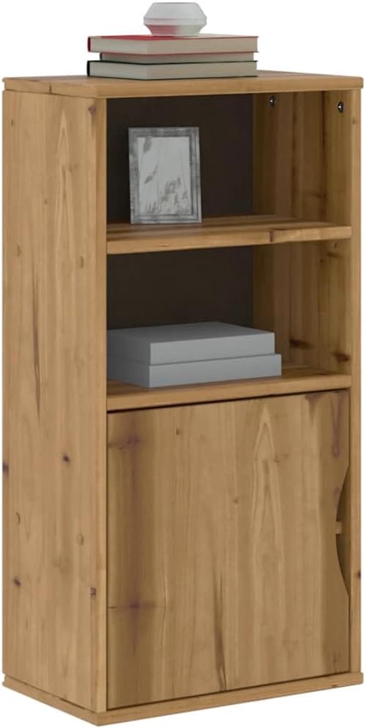 Bijzetkast 40x24x79 cm - massief grenen - robuust en duurzaam - veel opbergruimte - ServiceTopper