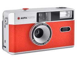 AgfaPhoto - Navulbare Analoge Camera 35 mm - Inclusief Polsbandje en Opbergetui - Rood
