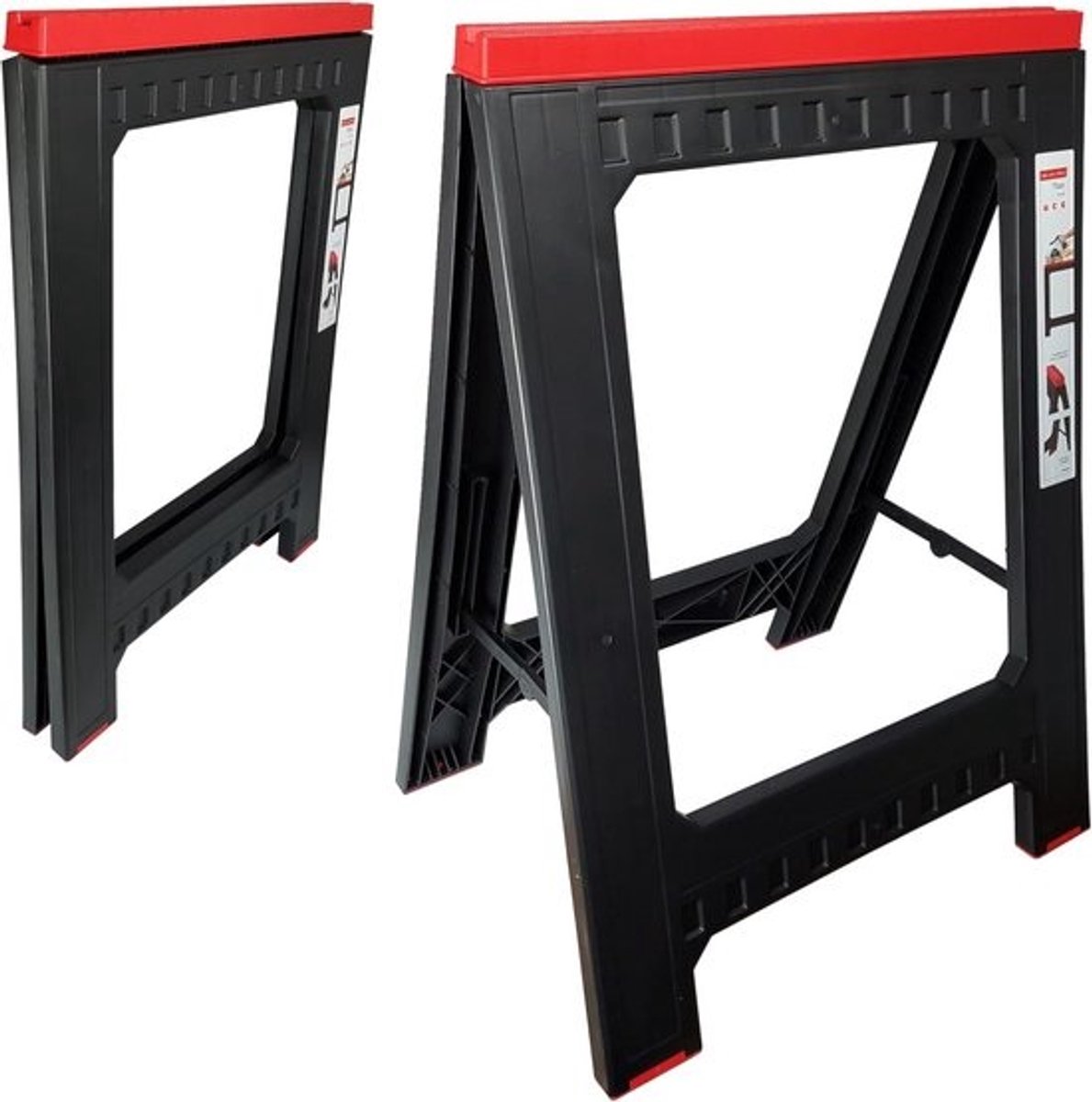 Inklapbare vouwladder - Antislip - Dubbelzijdig - Maximale belasting 350 kg